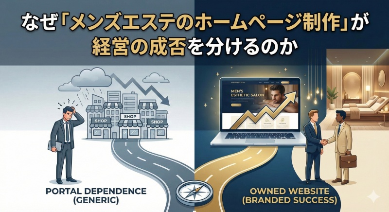 なぜ「メンズエステのホームページ制作」が経営の成否を分けるのか