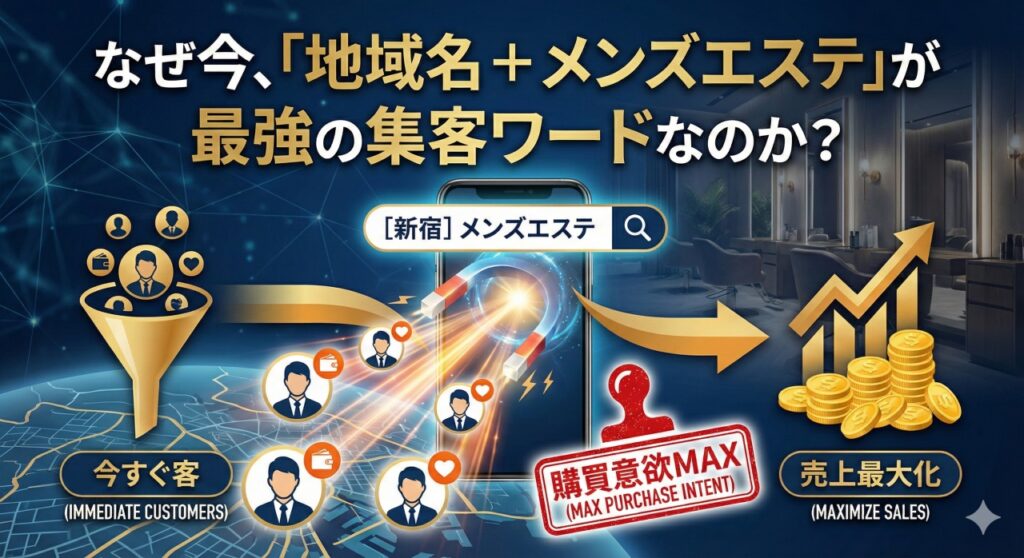 なぜ今、「地域名 ＋ メンズエステ」が最強の集客ワードなのか？