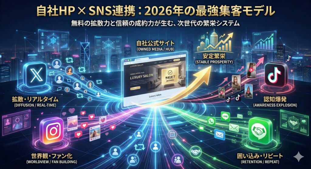 自社HP × SNS連携:2026年の最強集客モデル