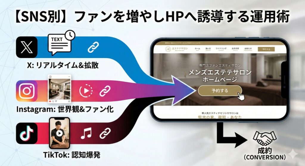 【SNS別】ファンを増やしHPへ誘導する運用術