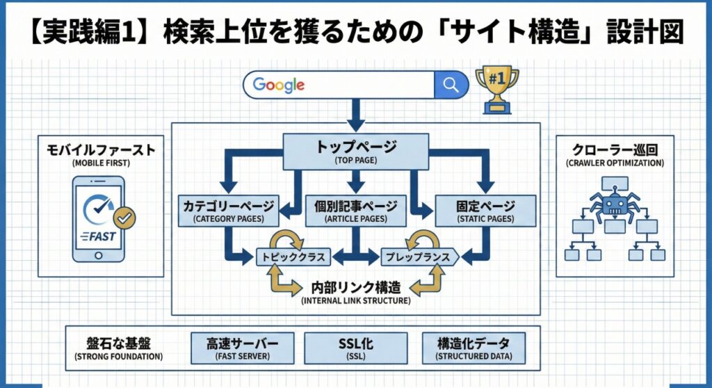 【実践編1】検索上位を獲るための「サイト構造」設計図