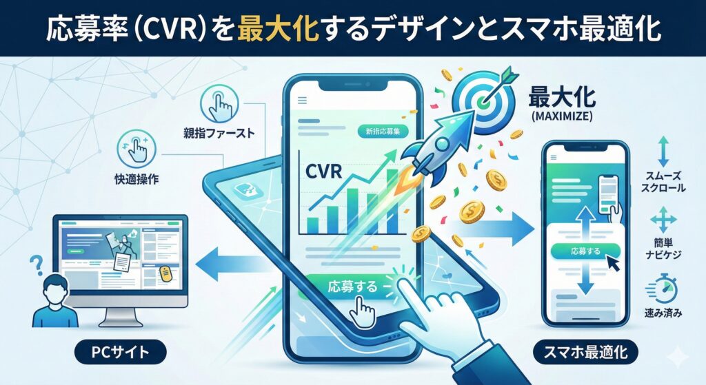 応募率（CVR）を最大化するデザインとスマホ最適化
