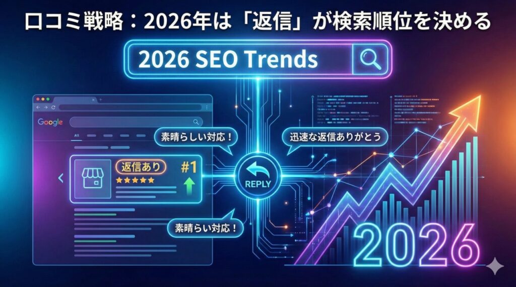 口コミ戦略：2026年は「返信」が検索順位を決める