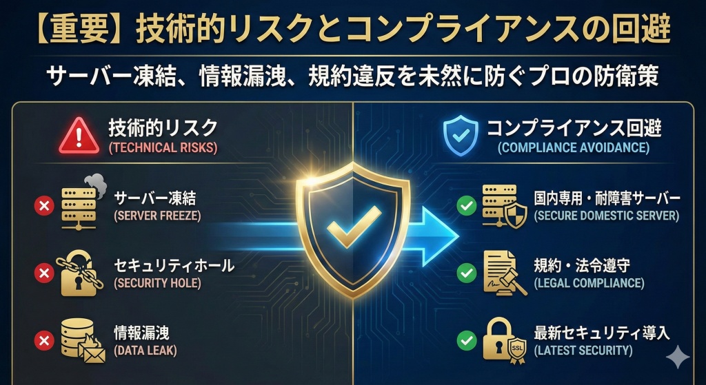 【重要】技術的リスクとコンプライアンスの回避