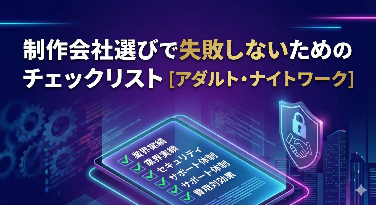 制作会社選びで失敗しないためのチェックリスト［アダルト・ナイトワーク］