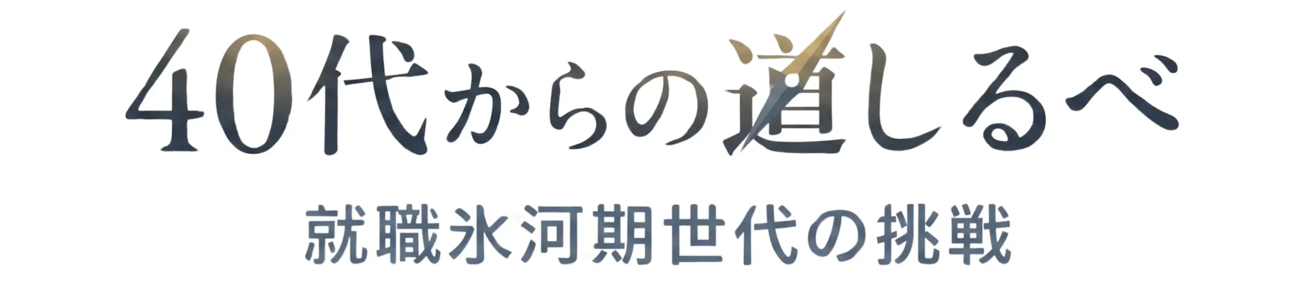 40代からの道しるべ｜就職氷河期世代の挑戦