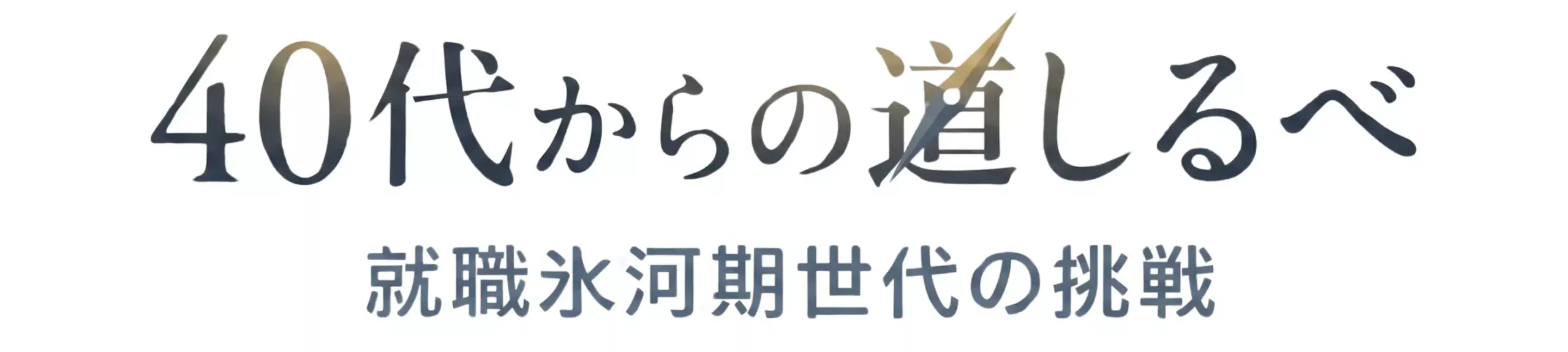40代からの道しるべ｜就職氷河期世代の挑戦