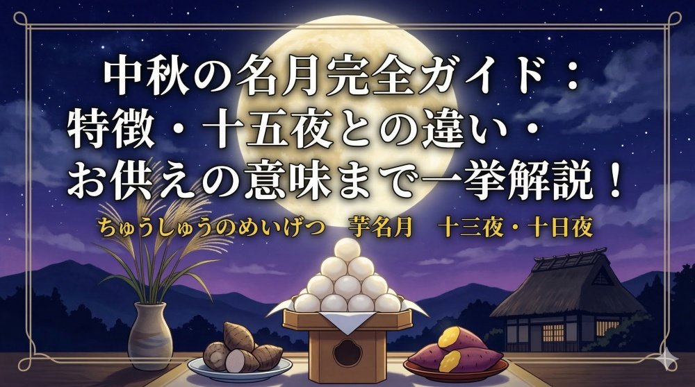 中秋の名月の特徴や十五夜との違いについて！食べ物はなぜ団子？