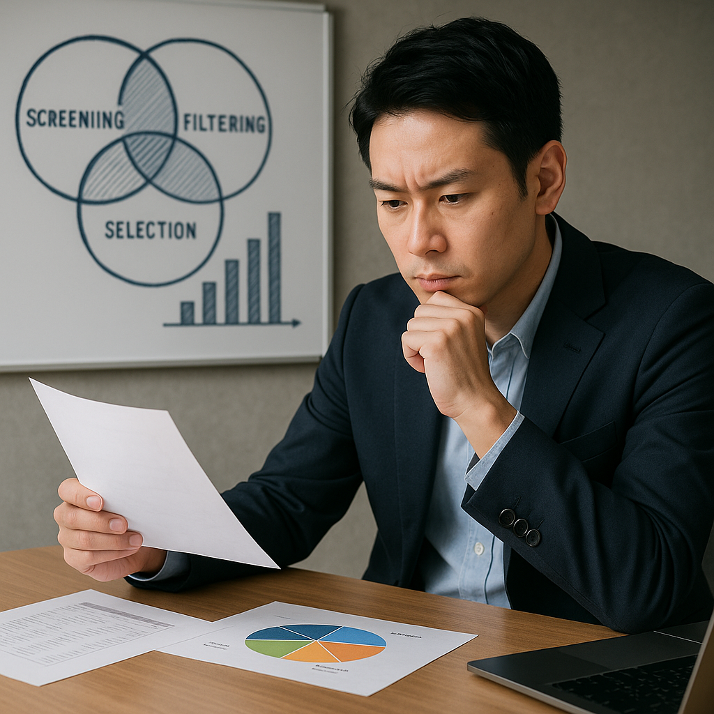 ビジネスにおけるスクリーニングとは?意味・使い方・選考との違いをわかりやすく解説
